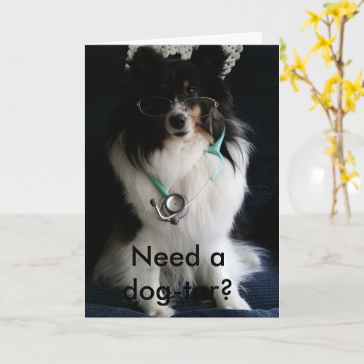 Sheltie wordt goed Kaart (Gele Bloem)