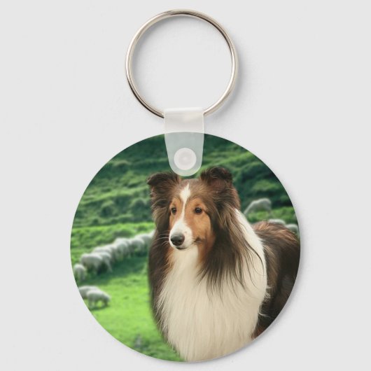 Shelties Lead Sleutelhanger (Voorkant)