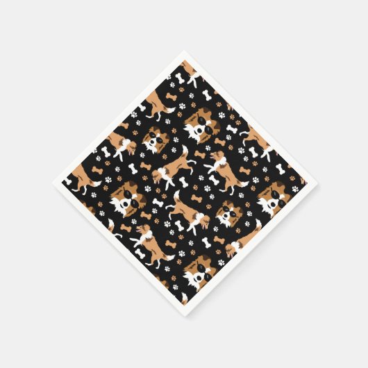 Shelties Shetland Sheepdog Collie Dog Pattern Servet (Hoek)