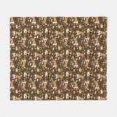 Shelties Shetland Sheepdog Cute Dogs Pawprint Flee Fleece Deken (Voorkant (Horizontaal))
