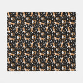 Shelties Shetland Sheepdog Cute Dogs Pawprint Flee Fleece Deken (Voorkant (Horizontaal))