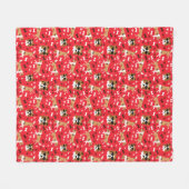 Shelties Shetland Sheepdog Cute Dogs Pawprint Fleece Deken (Voorkant (Horizontaal))