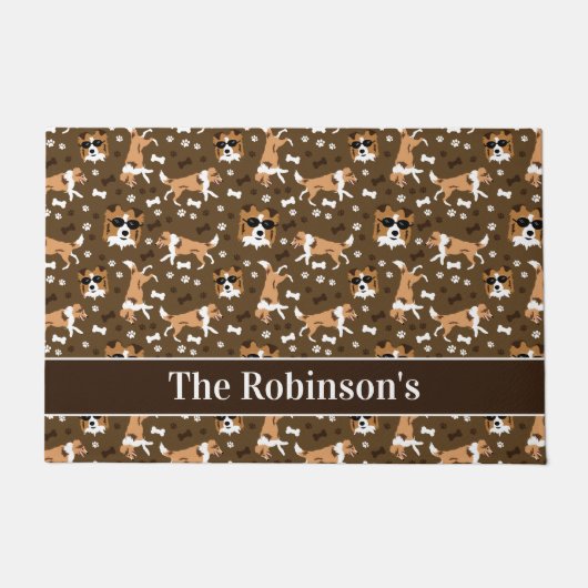 Shelties Shetland Sheepdog Dog Collie Persoonlijk Deurmat (Voorkant)