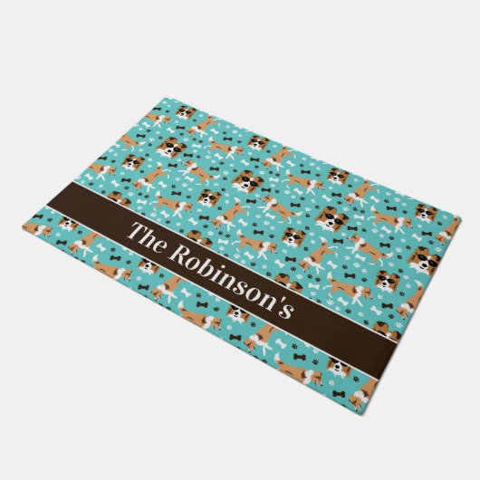 Shelties Shetland Sheepdog Dog Collie Persoonlijk Deurmat (Schuin)