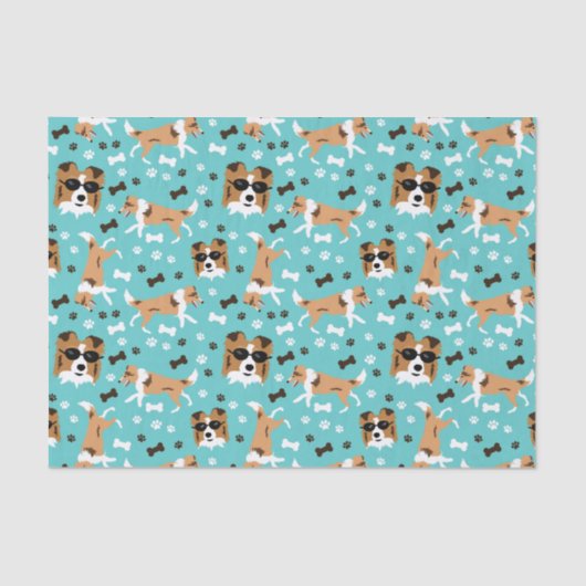 Shelties Shetland Sheepdog Mini Collie Dog Tissue Tissuepapier (Voorkant)