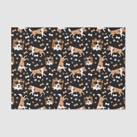 Shelties Shetland Sheepdog Mini Collie Dog Tissue Tissuepapier (Voorkant)