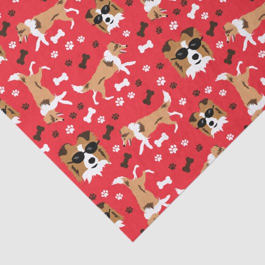 Shelties Shetland Sheepdog Mini Collie Dog Tissuepapier (Detail)