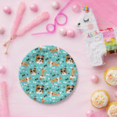 Shelties Shetland Sheepdog Mini Collie Pattern Pap Papieren Bordje (Feest)