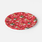 Shelties Shetland Sheepdog Mini Collie Pattern Papieren Bordje (Gekanteld)