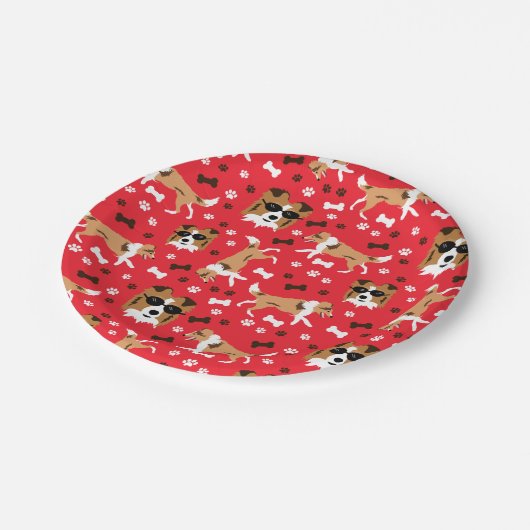 Shelties Shetland Sheepdog Mini Collie Pattern Papieren Bordje (Gekanteld)