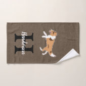 Shelties Shetland Sheepdog Monogram Achternaam Bad Handdoek (Handdoek)