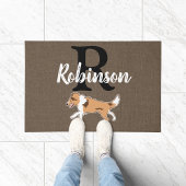 Shelties Shetland Sheepdog Monogram Achternaam Deurmat