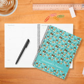Shelties Shetland Sheepdog Pattern Aqua Planner