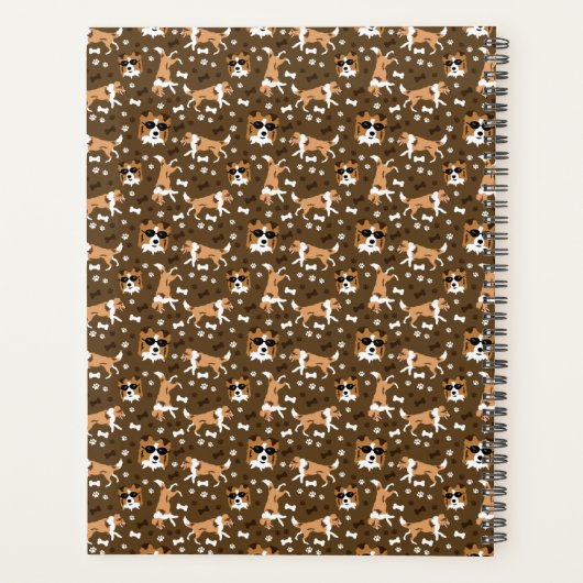 Shelties Shetland Sheepdog Pattern Brown Planner (Achterkant)