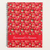 Shelties Shetland Sheepdog Pattern Red Planner (Voorkant)