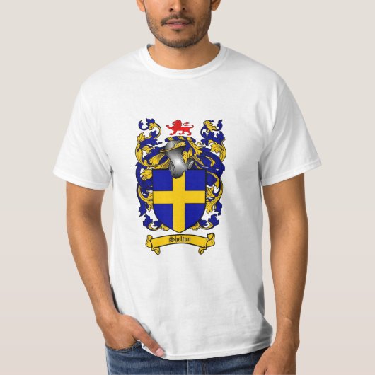 Shelton Family Crest - Shelton Coat of Arms T-shirt (Voorkant)