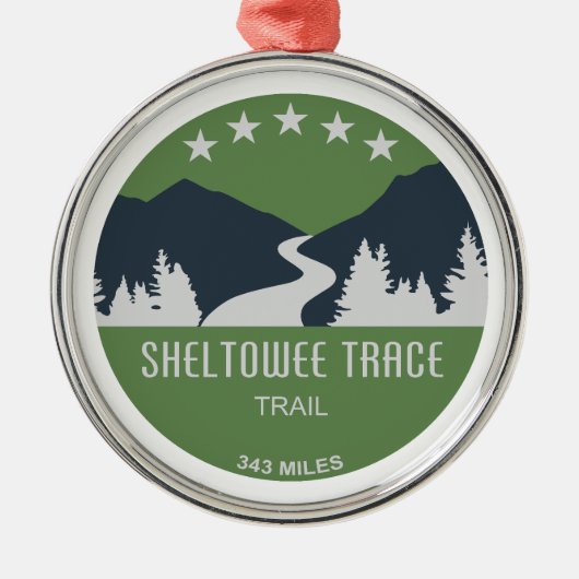 Sheltowee Trace Trail Kentucky Tennessee Metalen Ornament (Voorkant)