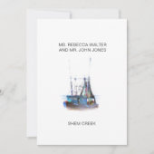 Shem Creek - Charleston Feestdagenkaart (Voorkant)