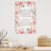 Shema Israel! Hebreeuws en Engels joods gebed Poster (Keuken)