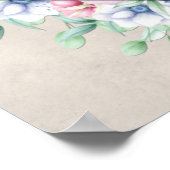 Shema Israel Hebreeuws Prayer Bijbel Verse Art Flo Poster (Hoek)