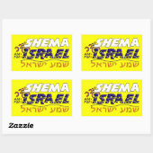 Shema Israel Rechthoekige Sticker (Vel)