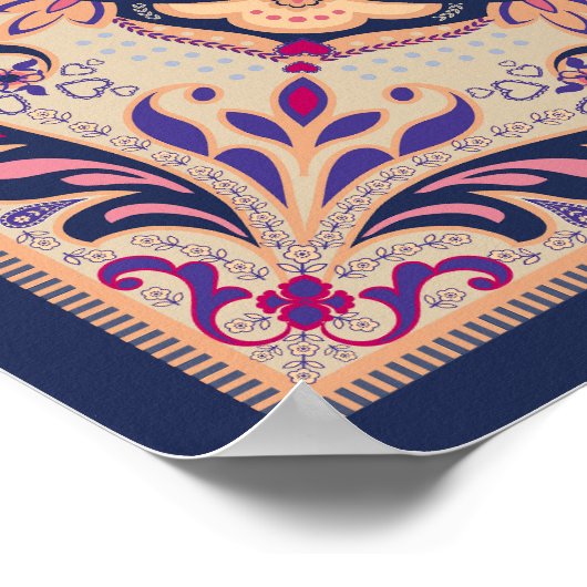 Shema V'ahavta Hebreeuwse Barokke Bloeiende Kunst Poster (Hoek)