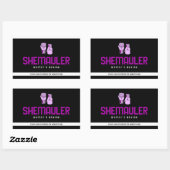 Shemauler Womens Boxing Pink Boxing Ghandschoenen Rechthoekige Sticker (Vel)