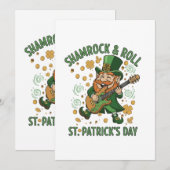 Shemrock & Roll Kabouter | Grappige St. Patrick's Feestdagenkaart (Voorkant / Achterkant)