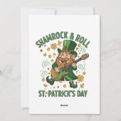Shemrock & Roll Kabouter | Grappige St. Patrick's Feestdagenkaart (Achterkant)