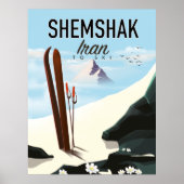 Shemshak Iran Ski poster. Poster (Voorkant)