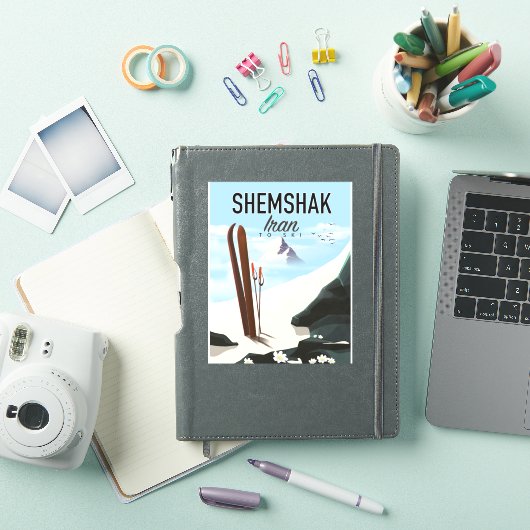 Shemshak Iran Ski poster. Sticker (iPad Cover)