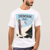 Shemshak Iran Ski poster. T-shirt (Voorkant)