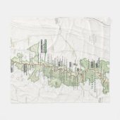 Shenandoah-kaartdeken Fleece Deken (Voorkant (Horizontaal))