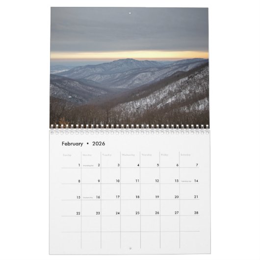 Shenandoah Kalender (Feb 2026)