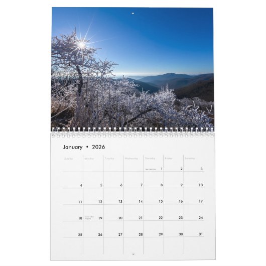 Shenandoah Kalender (Jan 2026)