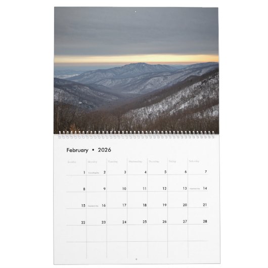 Shenandoah Kalender (Feb 2026)