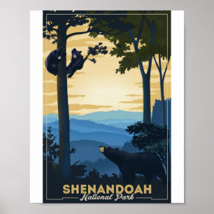 Shenandoah Nationaal Park Litho Kunstwerk Poster