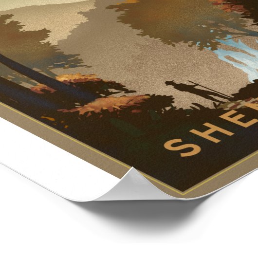 Shenandoah Nationaal Park Litho Kunstwerk Poster (Hoek)