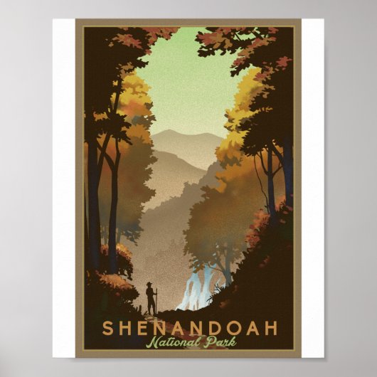 Shenandoah Nationaal Park Litho Kunstwerk Poster (Voorkant)