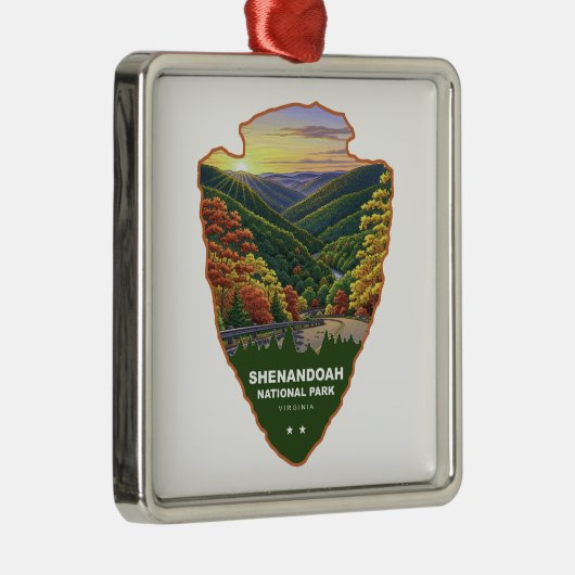 Shenandoah National Park Arrowhead Metalen Ornament (Rechts)