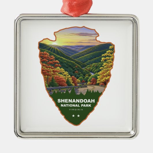 Shenandoah National Park Arrowhead Metalen Ornament (Voorkant)