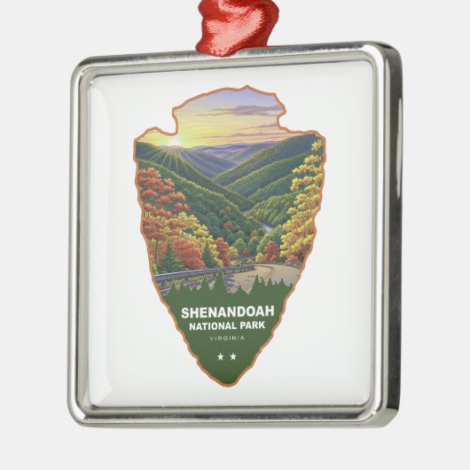 Shenandoah National Park Arrowhead Metalen Ornament (Links)