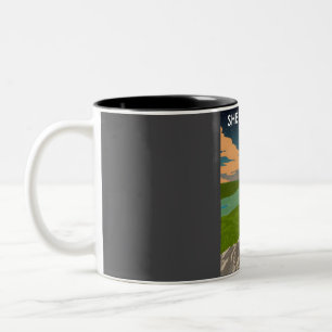 Shenandoah National Park bij Night Minimal Tweekleurige Koffiemok