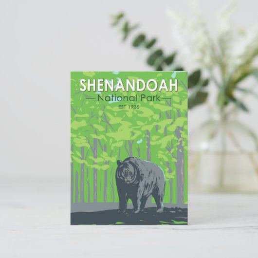 Shenandoah National Park Black Beer  Briefkaart (Staand voorkant)