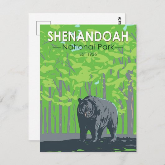 Shenandoah National Park Black Beer  Briefkaart (Voorkant / Achterkant)