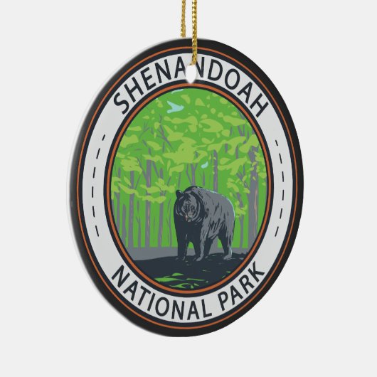 Shenandoah National Park Black Beer Circle Keramisch Ornament (Rechts)