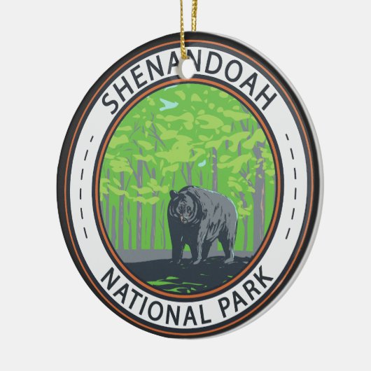 Shenandoah National Park Black Beer Circle Keramisch Ornament (Links)