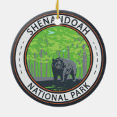 Shenandoah National Park Black Beer Circle Keramisch Ornament (Achterkant)