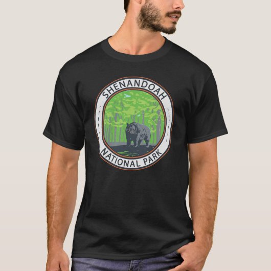 Shenandoah National Park Black Beer Circle T-shirt (Voorkant)