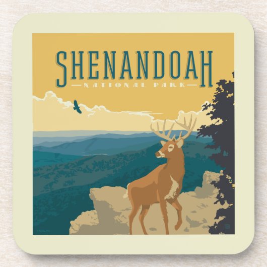 Shenandoah National Park | Deer Bier Onderzetter (Voorkant)